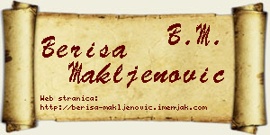 Beriša Makljenović vizit kartica